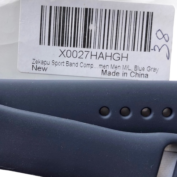 5/$20 NEW Blue Grey Silicone Sport Band Apple Watch 38/40/41mm M/L - Picture 6 of 8
